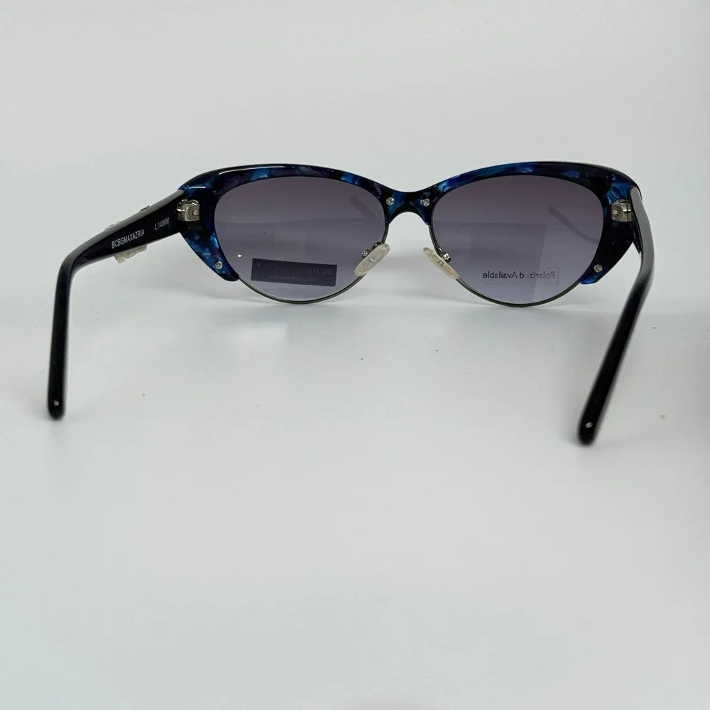 BCBGMAXAZRIA Women Cat Eye Sunglasses Blue Multi Vamp 54‎ 13 140 21263